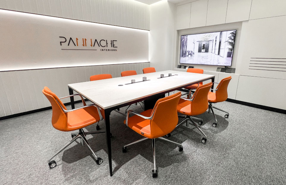 Arc Meeting Table with Diego Chair